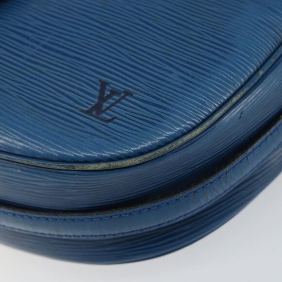 Authentic LOUIS VUITTON Epi June Feuille Shoulder Bag Blue M52155 LV - Picture 6 of 16